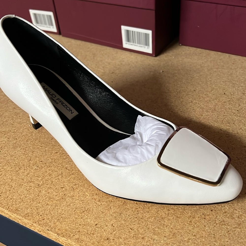 Maud Frizon White Pumps